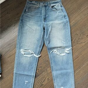 American Eagle high-waisted ripped boyfriend jeans